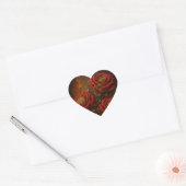 Luxury Steampunk Roses Romantic Gold Gears Hart Sticker (Envelop)