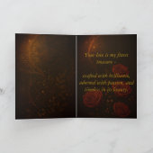 Luxury Steampunk Roses Romantic Gold Gears Kaart (Binnen)