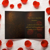 Luxury Steampunk Roses Romantic Gold Gears Kaart