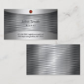 Luxury Steel Real Estate Broker Visitekaartje (Voorkant / Achterkant)