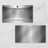 Luxury Steel Sports Agent Visitekaartje (Voorkant / Achterkant)
