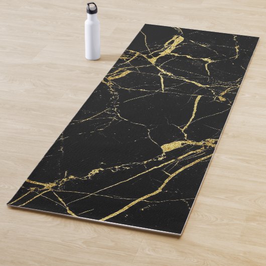 Luxury Stylish Black en Gold Yoga Mat (In situ)