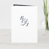 Luxury stylish modern navy blue gold Program Programma (Achterkant)