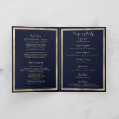 Luxury stylish modern navy blue gold Program Programma (Binnen)