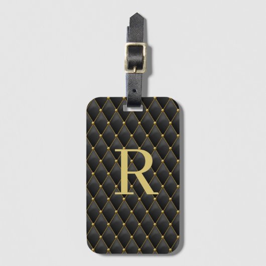 Luxury Stylish Monogram Bagagelabel (Voorkant (verticaal))