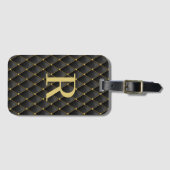 Luxury Stylish Monogram Bagagelabel (Voorkant (horizontaal))