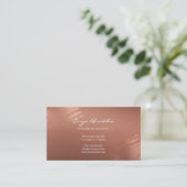 Luxury Stylish Script Bronze Business Card Visitekaartje (Staand voorkant)