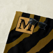 Luxury Summer Time Monogramed Tiger Gold Strandlaken (In situ)