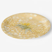 Luxury Sunflower Gold Glitter Wedding Papieren Bordje (Gekanteld)