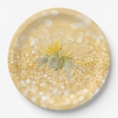 Luxury Sunflower Gold Glitter Wedding Papieren Bordje (Voorkant)