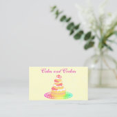 Luxury Sweet Pink Cakes Visitekaartje (Staand voorkant)