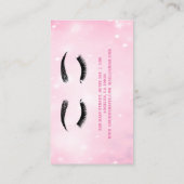 Luxury Sweet Pink Sparkly Makeup Visitekaartje (Achterkant)