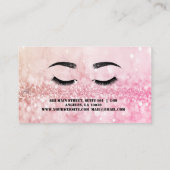 Luxury Sweet Pink Sparkly Makeup Visitekaartje (Achterkant)