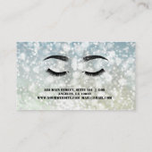 Luxury Sweet Silver Sparkly Makeup Visitekaartje (Achterkant)