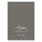 Luxury Taupe Wedding Place Card  Kaart (Voorkant)