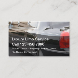 Luxury Taxi Limousine Service Two Side Design Visitekaartje