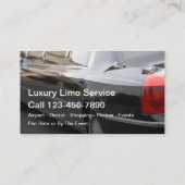 Luxury Taxi Limousine Service Two Side Design Visitekaartje (Achterkant)