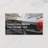 Luxury Taxi Limousine Service Two Side Design Visitekaartje (Voorkant)