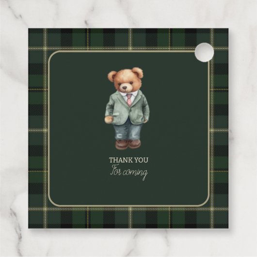 Luxury teddy bear baby shower bedankjes labels (Achterkant)
