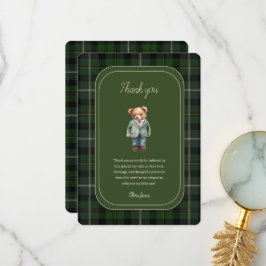 Luxury teddy bear baby shower bedankkaart