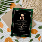 Luxury Teddy Bear baby shower Invitation Kaart