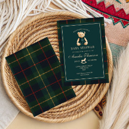 Luxury Teddy Bear baby shower Invitation Kaart