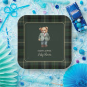 Luxury teddy bear baby shower papieren bordje (Feest)