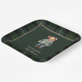 Luxury teddy bear baby shower papieren bordje (Gebogen)