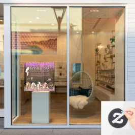 Luxury Terracotta Gold Spa Beauty Wellness QR  Raamsticker