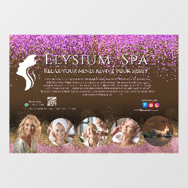 Luxury Terracotta Gold Spa Beauty Wellness QR  Raamsticker