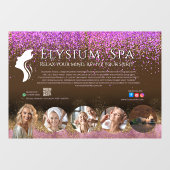 Luxury Terracotta Gold Spa Beauty Wellness QR Raamsticker (Vel)