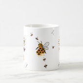 Luxury Textural Bee Lavender Honey Droplet Magische Mok (Center)