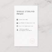 Luxury Therapist Black Gold Elegant Modern Visitekaartje (Achterkant)