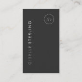 Luxury Therapist Black Minimalist Modern Visitekaartje (Voorkant)