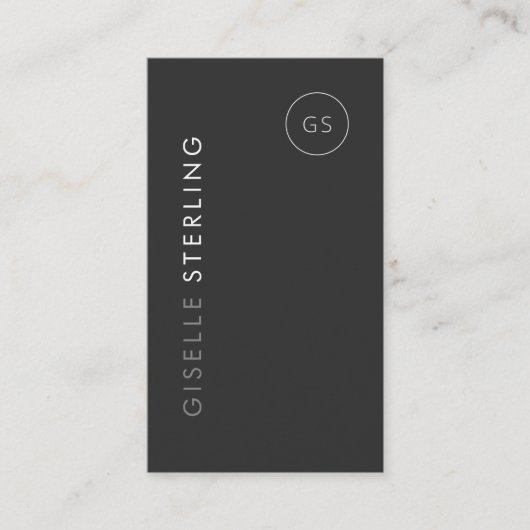 Luxury Therapist Black Minimalist Modern Visitekaartje (Voorkant)