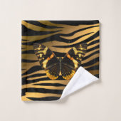 Luxury Tiger Butterfly Trendy Line Bad Handdoek (Wasdoekje)