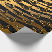 Luxury Tiger Butterfly Trendy Line Cadeaupapier (Hoek)