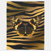Luxury Tiger Butterfly Trendy Line Fleece Deken (Voorkant)
