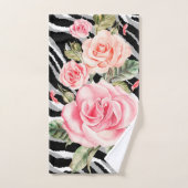 Luxury Tiger Roos Trendy Line Bad Handdoek (Handdoek)