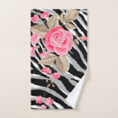 Luxury Tiger Roos Trendy Line Bad Handdoek (Handdoek)