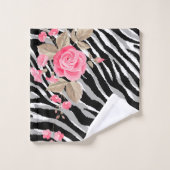 Luxury Tiger Roos Trendy Line Bad Handdoek (Wasdoekje)