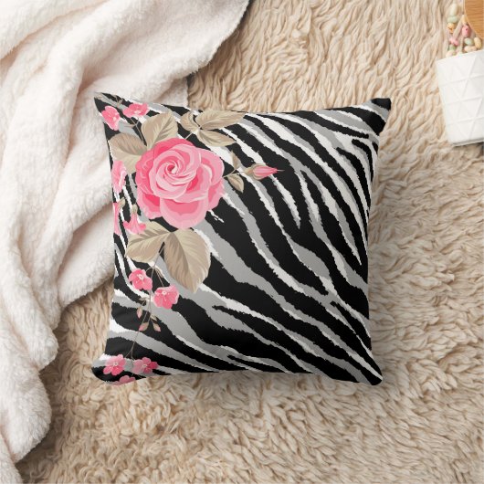 Luxury Tiger Roos Trendy Line Kussen (Deken)