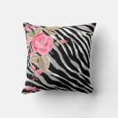 Luxury Tiger Roos Trendy Line Kussen (Achterkant)