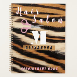 Luxury Tiger Skin Faux Fur Hair Salon Planner