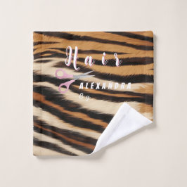 Luxury Tiger Skin Faux Fur Hair Salon Washandje