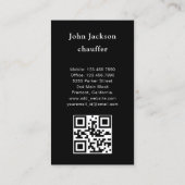 Luxury Transport Car QR Code Blue & Black Visitekaartje (Achterkant)