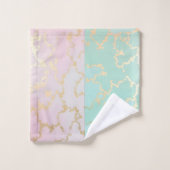 Luxury Trendy Blush Pink Soft Mint Gold Collection Bad Handdoek (Wasdoekje)