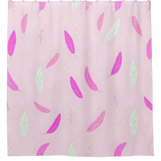 Luxury Trendy Feathers Boho Collection Douchegordijn (Voorkant)