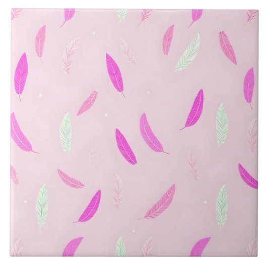 Luxury Trendy Feathers Boho Collection Tegeltje (Voorkant)