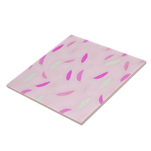 Luxury Trendy Feathers Boho Collection Tegeltje (Zijkant)